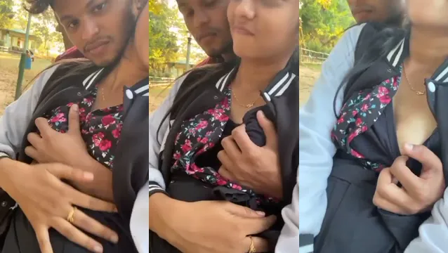 Desi College Girl Gets Her Small Boobs Fondled By Horny BF In Class