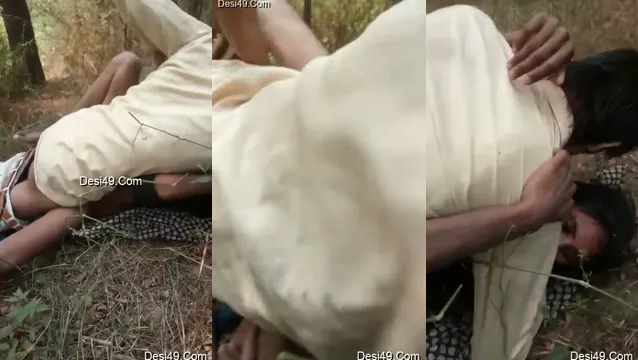 Hidden in the Forest Shadow Couple Fucks Wildly