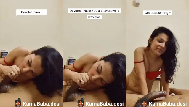 Punjabi Sugar Mummy's Mouth Fucked by Masseuse After Blowjob