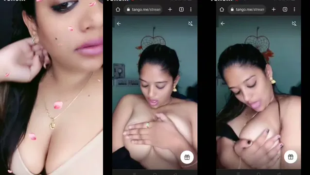 Steamy Telugu Girl Strips Naked on Tango Live Show