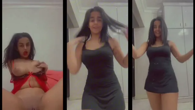 Indian Girl Teases with Red Bra Play in Private Bathroom Dance