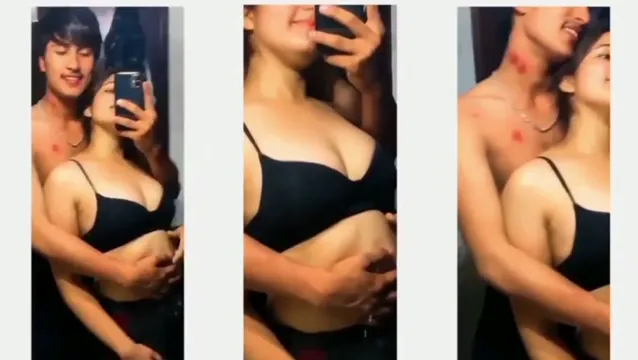 Watch Indian Couple Leaves Hickey Marks After Steamy Sex Mirror Cuddle Session full viral video leaked