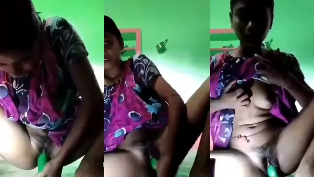 Horny Desi Girl Gets Fucked by Oil Bottle in Her Tight Pussy