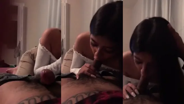 UK Desi Dorm Deep Throat - NRI Blowjob with Tongue Swirl and Hollow Cheeks