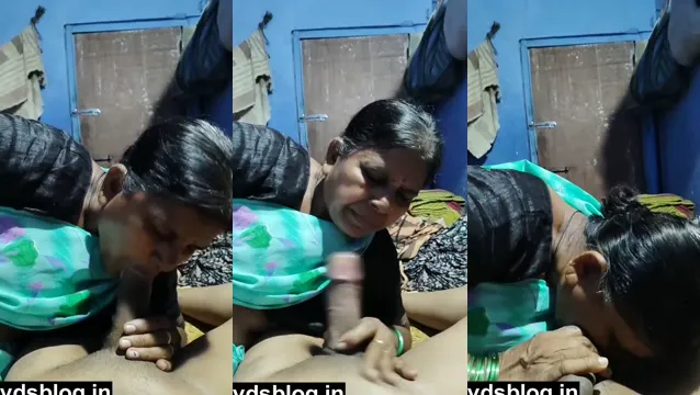 Desi Aunty Maid Gives Steamy Blowjob to BF at Home