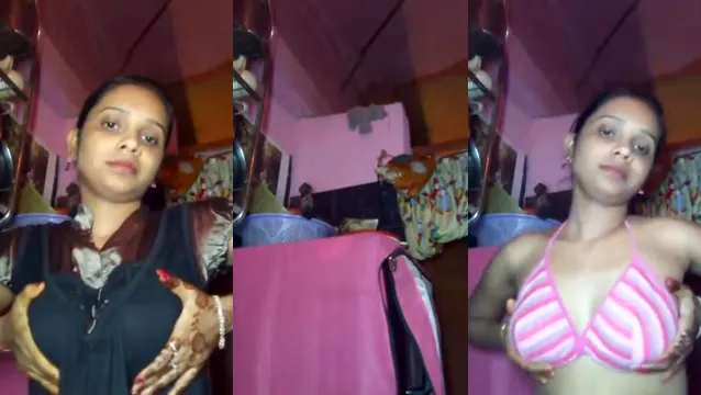 Chandni, sexy indická přítelkyně, provokuje své přirozené prsa