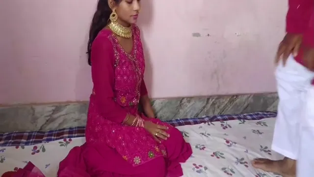 Husband Dominates New Wife with Rough Tits Play and Blowjob on Wedding Night
