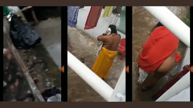 Peeking at Indian Aunty Changing Clothes on Rooftop