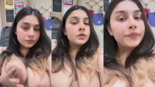 Watch Busty Babe Teases with Massive Boob Bounce on Camera full viral video leaked