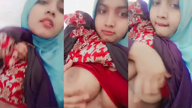 Hetta Desi-flicka Provocerar sina Bröst i HD-läckt Video