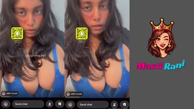Desi Girlfriend's Naughty Boobie Snaps - Viral Blue Bra Tease