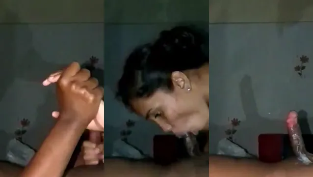 Desi Tamil Wife Gives Mind-Blowing Kitchen Blowjob to Lover