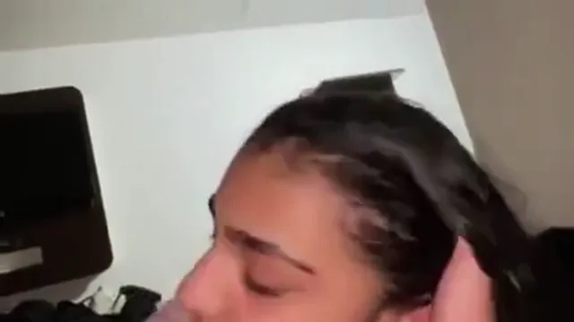 Cute Indian Girl Obsessed with First Hispanic Cock Blowjob