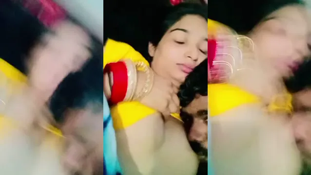 Lucky Uncle's Desi BF Video Wild Boobs Sucking Action with Cute Bhabhi