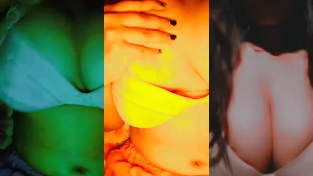 Desi Girl Teasing and Playing With Her Big Boobs in Hostel Room