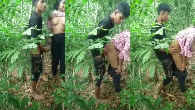 Watch Adolescentes de Bangladesh se divierten en la selva con un pene plátano full viral video leaked