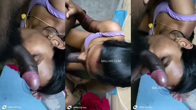 Desi Tamil Wife Giving Intense Cock Sucking Action in Leaked Blowjob Video