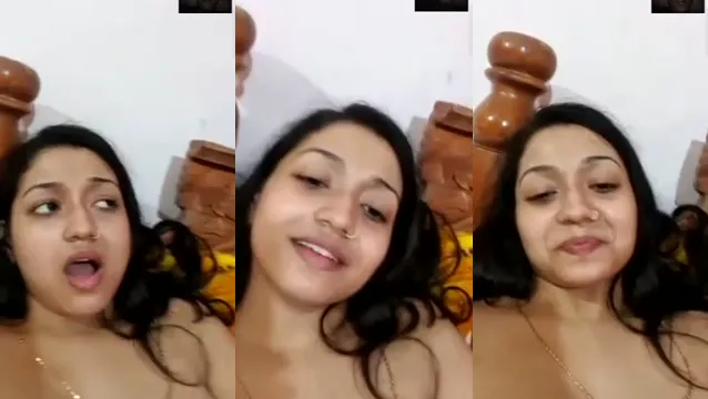 Hot Desi Girl Teases Boobs and Fingers Her Wet Pussy with Coconut Oil