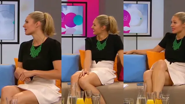 Ruth Teases with German Legs Spread Wide