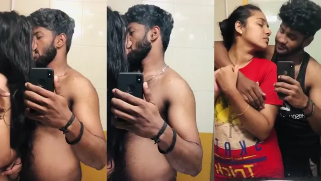 Watch Desi Girlfriend Stripping Down While Making Out With Lover - Hot Kissing Session full viral video leaked