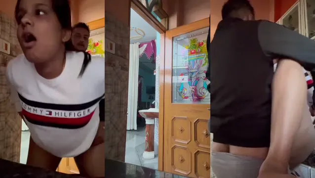 Punjabi Boy Balls Deep in Cousin Sister's Kitchen Doggy Style