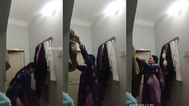 Desi Lady Caught Changing Clothes In Hidden Camera Footage