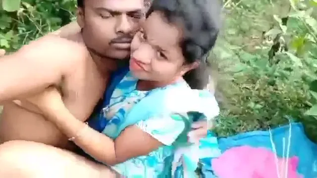 Desi Village BF Fucks GF Wildly Under Dense Jungle Trees