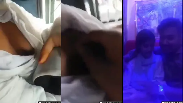 Desi Lover Sucks Tits and Presses Breasts in Steamy Hotel Room